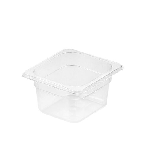 100mm Clear Gastronorm GN Pan 1/6 Food Tray Storage