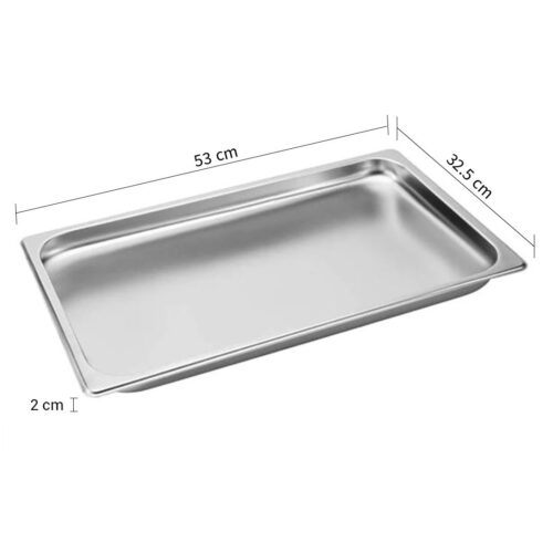 Gastronorm GN Pan Full Size 1/1 GN Pan 2cm Deep Stainless Steel Tray - Image 2