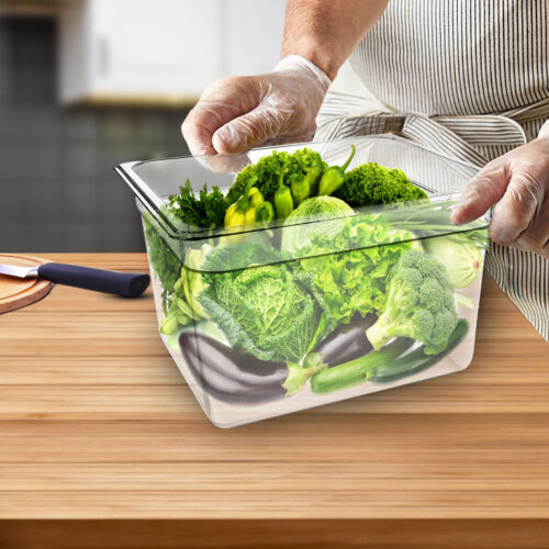 200mm Clear Gastronorm GN Pan 1/2 Food Tray Storage - Image 6
