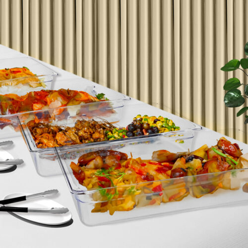 200mm Clear Gastronorm GN Pan 1/2 Food Tray Storage - Image 7