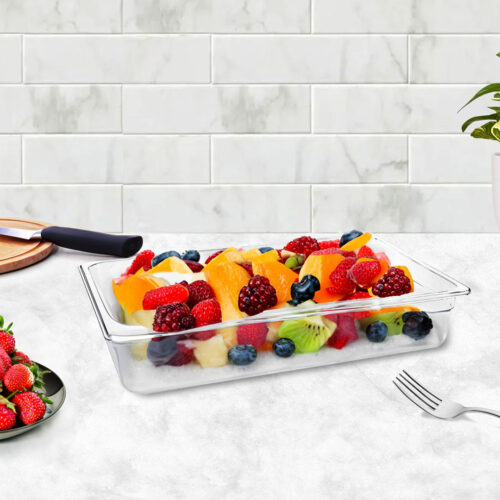 65mm Clear Gastronorm GN Pan 1/2 Food Tray Storage - Image 3
