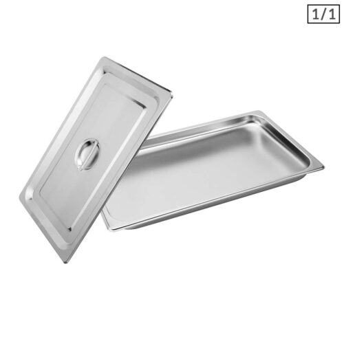 Gastronorm GN Pan Full Size 1/1 GN Pan 2cm Deep Stainless Steel Tray with Lid