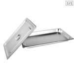 Gastronorm GN Pan Full Size 1/1 GN Pan 6.5cm Deep Stainless Steel Tray with Lid