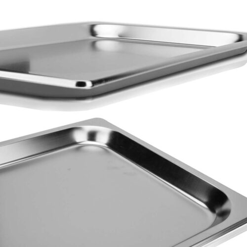 Gastronorm GN Pan Full Size 1/1 GN Pan 6.5cm Deep Stainless Steel Tray with Lid - Image 7