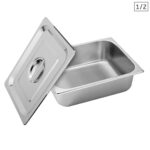 Gastronorm GN Pan Full Size 1/2 GN Pan 10cm Deep Stainless Steel Tray with Lid