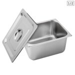 Gastronorm GN Pan Full Size 1/2 GN Pan 20cm Deep Stainless Steel Tray with Lid
