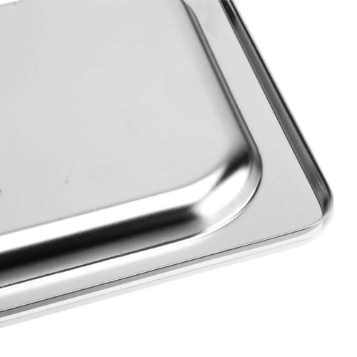2x Gastronorm GN Pan Lid Full Size 1/3 Stainless Steel Tray Top Cover - Image 4