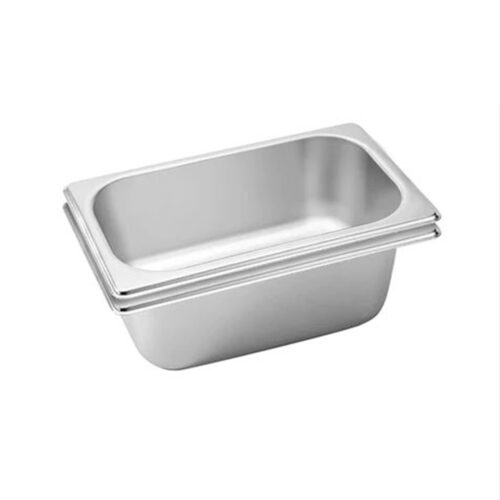 2x Gastronorm GN Pan Full Size 1/3 GN Pan 10cm Deep Stainless Steel Tray