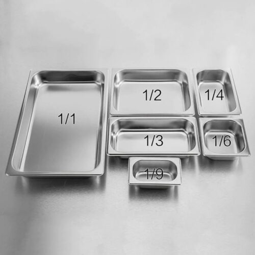 2x Gastronorm GN Pan Full Size 1/3 GN Pan 10cm Deep Stainless Steel Tray - Image 9