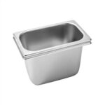 2x Gastronorm GN Pan Full Size 1/3 GN Pan 20cm Deep Stainless Steel Tray