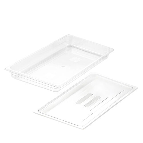 65mm Clear Gastronorm GN Pan 1/1 Food Tray Storage with Lid