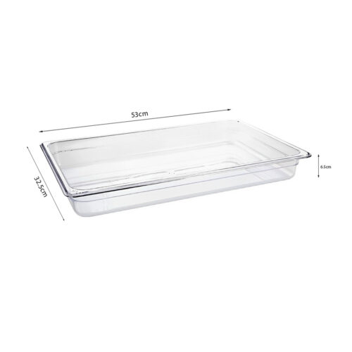 65mm Clear Gastronorm GN Pan 1/1 Food Tray Storage with Lid - Image 5
