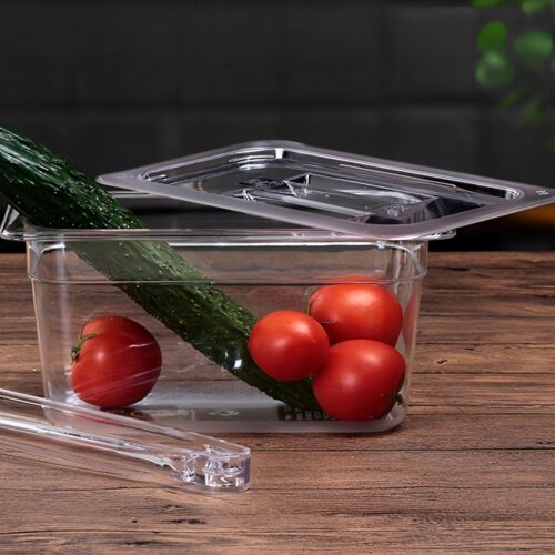 Clear Gastronorm 1/2 GN Lid Food Tray Top Cover Bundle of 2 - Image 4
