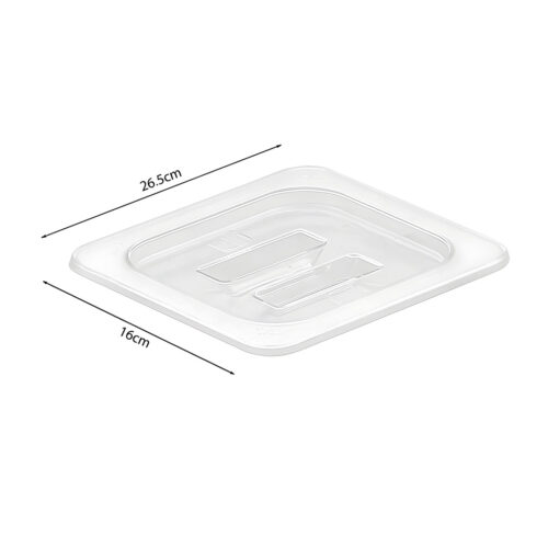 Clear Gastronorm 1/6 GN Lid Food Tray Top Cover Bundle of 2 - Image 6