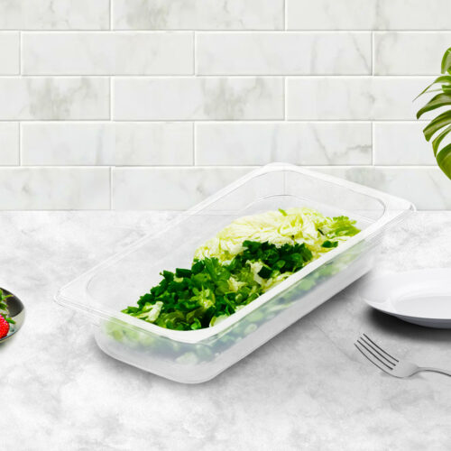 65mm Clear Gastronorm GN Pan 1/3 Food Tray Storage Bundle of 2 - Image 2