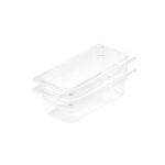 100mm Clear Gastronorm GN Pan 1/3 Food Tray Storage Bundle of 2