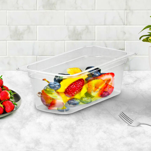 100mm Clear Gastronorm GN Pan 1/3 Food Tray Storage Bundle of 2 - Image 2