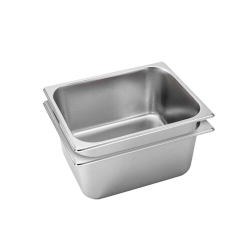 2x Gastronorm GN Pan Full Size 1/2 GN Pan 15cm Deep Stainless Steel Tray