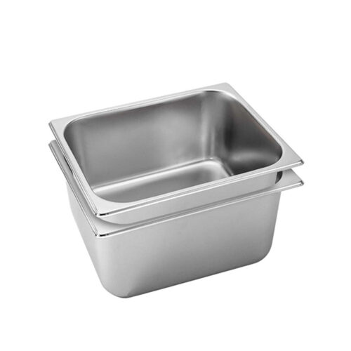 2x Gastronorm GN Pan Full Size 1/2 GN Pan 20cm Deep Stainless Steel Tray