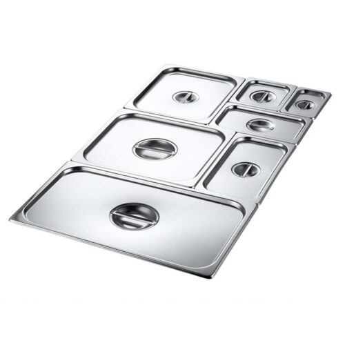 2x Gastronorm GN Pan Lid Full Size 1/1 Stainless Steel Tray Top Cover - Image 6