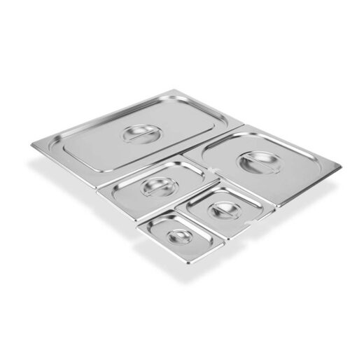 2x Gastronorm GN Pan Lid Full Size 1/2 Stainless Steel Tray Top Cover - Image 7