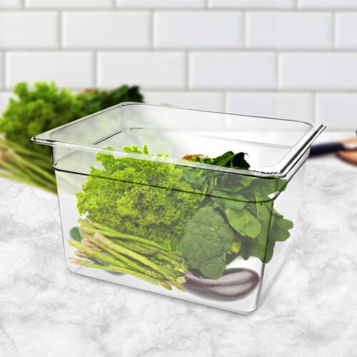 200mm Clear Gastronorm GN Pan 1/2 Food Tray Storage Bundle of 2 - Image 2