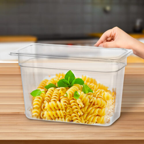 200mm Clear Gastronorm GN Pan 1/3 Food Tray Storage Bundle of 2 - Image 4