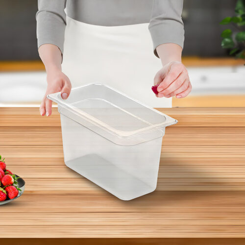 200mm Clear Gastronorm GN Pan 1/3 Food Tray Storage Bundle of 2 - Image 6