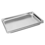 2x Gastronorm GN Pan Full Size 1/1 GN Pan 2cm Deep Stainless Steel Tray