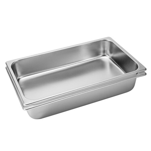 2x Gastronorm GN Pan Full Size 1/1 GN Pan 10cm Deep Stainless Steel Tray