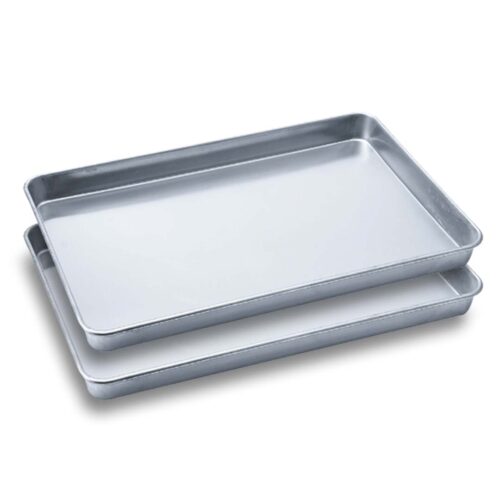 2x Aluminium Oven Baking Pan Cooking Tray for Baker Gastronorm 60*40*5cm