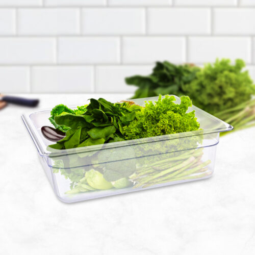 100mm Clear Gastronorm GN Pan 1/2 Food Tray Storage Bundle of 2 - Image 3