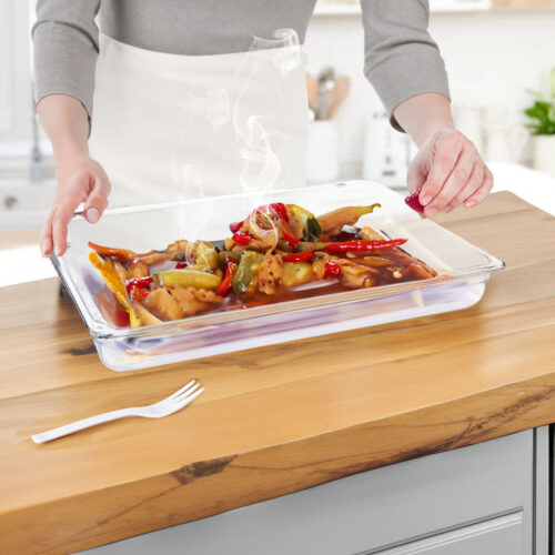 65mm Clear Gastronorm GN Pan 1/1 Food Tray Storage Bundle of 2 - Image 6