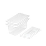 150mm Clear Gastronorm GN Pan 1/3 Food Tray Storage Bundle of 2 with Lid