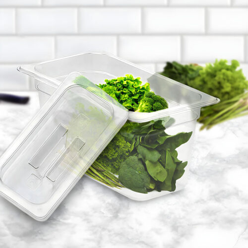 150mm Clear Gastronorm GN Pan 1/3 Food Tray Storage Bundle of 2 with Lid - Image 3