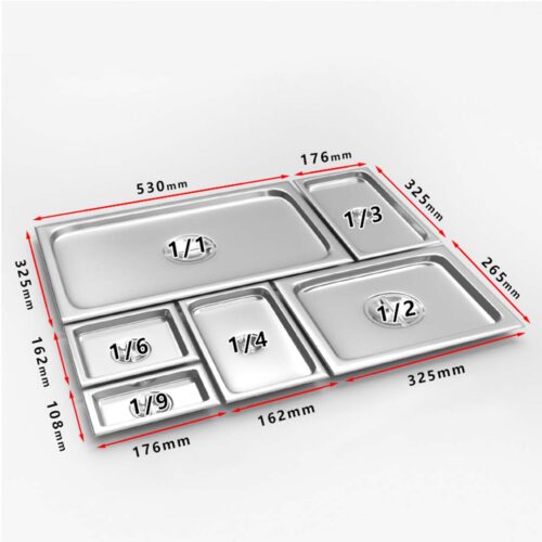 4x Gastronorm GN Pan Lid Full Size 1/2 Stainless Steel Tray Top Cover - Image 3