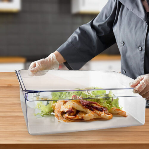 200mm Clear Gastronorm GN Pan 1/1 Food Tray Storage Bundle of 2 - Image 6