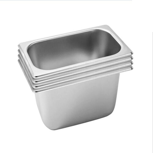 4x Gastronorm GN Pan Full Size 1/3 GN Pan 20cm Deep Stainless Steel Tray