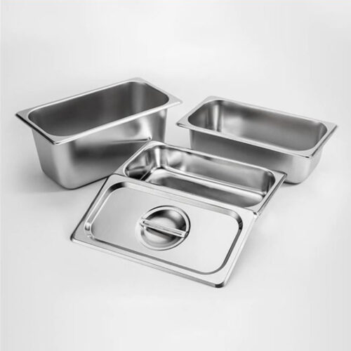 4x Gastronorm GN Pan Full Size 1/3 GN Pan 20cm Deep Stainless Steel Tray - Image 6