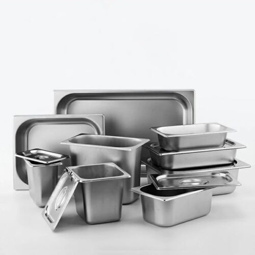4x Gastronorm GN Pan Full Size 1/3 GN Pan 20cm Deep Stainless Steel Tray - Image 10