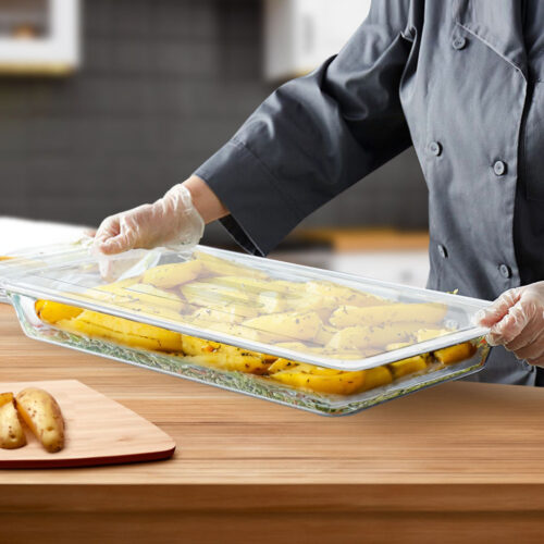 100mm Clear Gastronorm GN Pan 1/1 Food Tray Storage Bundle of 2 with Lid - Image 7