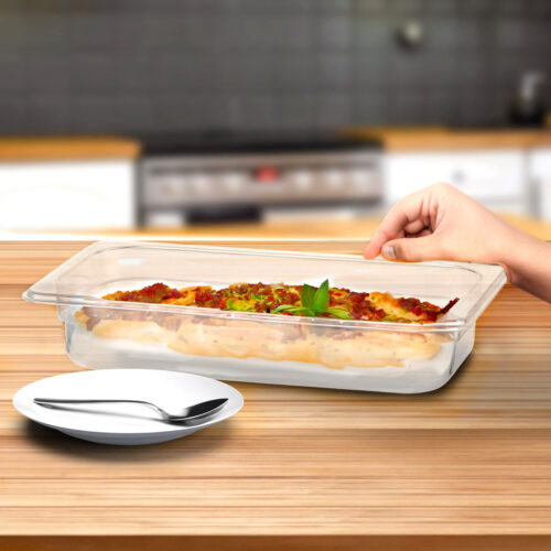 65mm Clear Gastronorm GN Pan 1/3 Food Tray Storage Bundle of 4 - Image 4