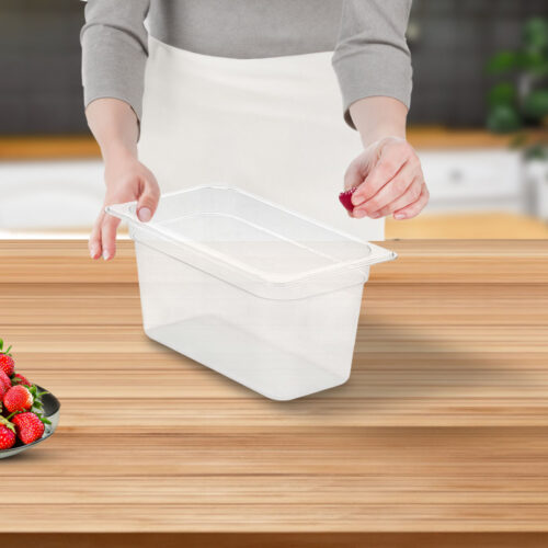 150mm Clear Gastronorm GN Pan 1/3 Food Tray Storage Bundle of 4 - Image 6