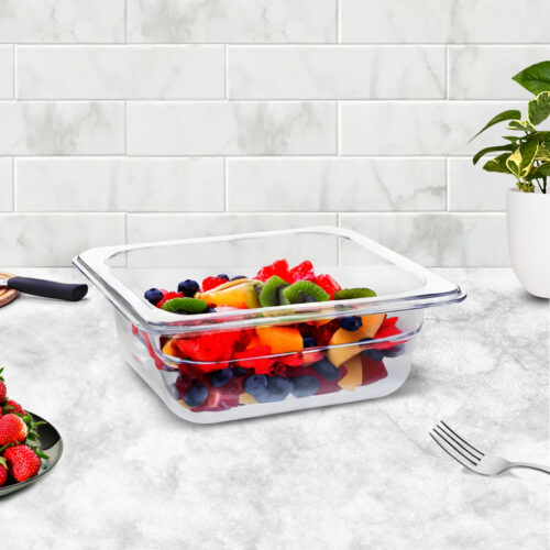 65mm Clear Gastronorm GN Pan 1/6 Food Tray Storage Bundle of 4 - Image 3