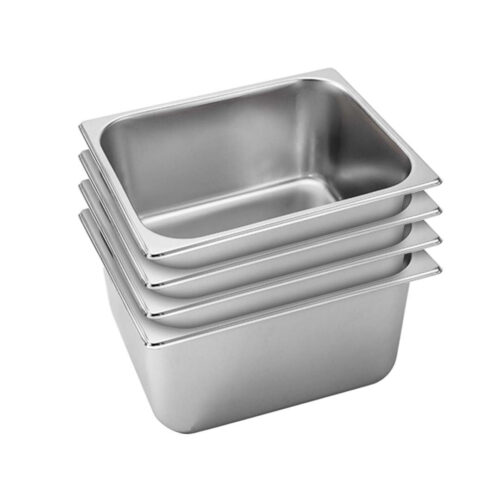 4x Gastronorm GN Pan Full Size 1/2 GN Pan 20cm Deep Stainless Steel Tray