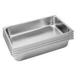 4x Gastronorm GN Pan Full Size 1/1 GN Pan 10cm Deep Stainless Steel Tray