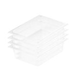 100mm Clear Gastronorm GN Pan 1/2 Food Tray Storage Bundle of 4