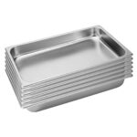 6X Gastronorm GN Pan Full Size 1/1 GN Pan 6.5cm Deep Stainless Steel Tray