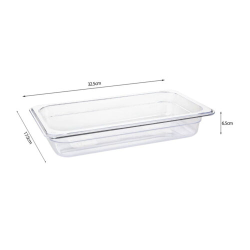 65mm Clear Gastronorm GN Pan 1/3 Food Tray Storage Bundle of 4 with Lid - Image 5