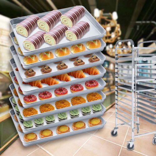 8X Aluminium Oven Baking Pan Cooking Tray for Bakers Gastronorm 60*40*5cm - Image 5